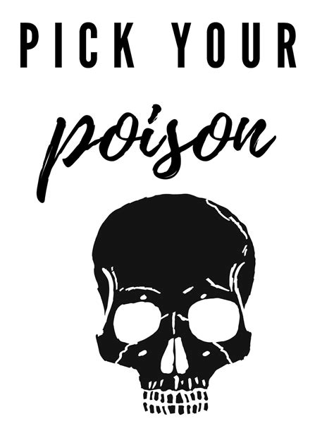 Pick Your Poison Printable
